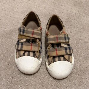 Kids Burberry Velcro Sneakers